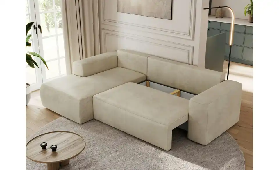 Ecksofa Beige, Funktionsansicht