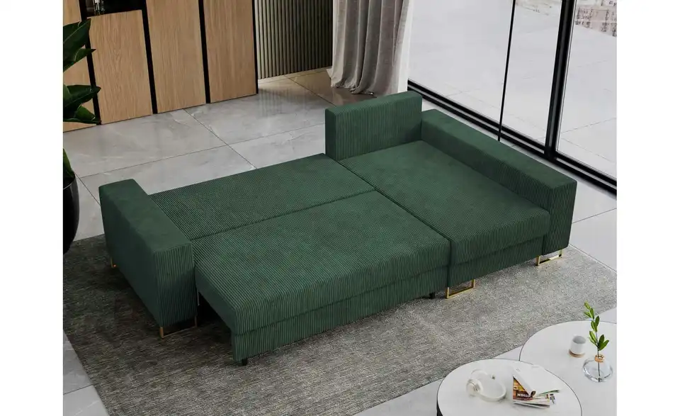 Ecksofa Grün, in Wohnsituation