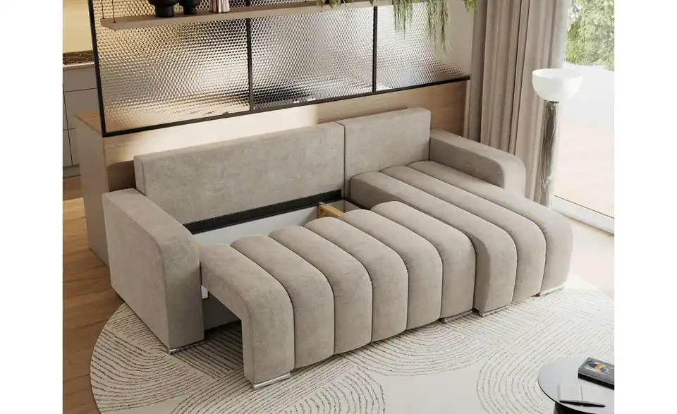 Ecksofa Beige, Funktionsansicht