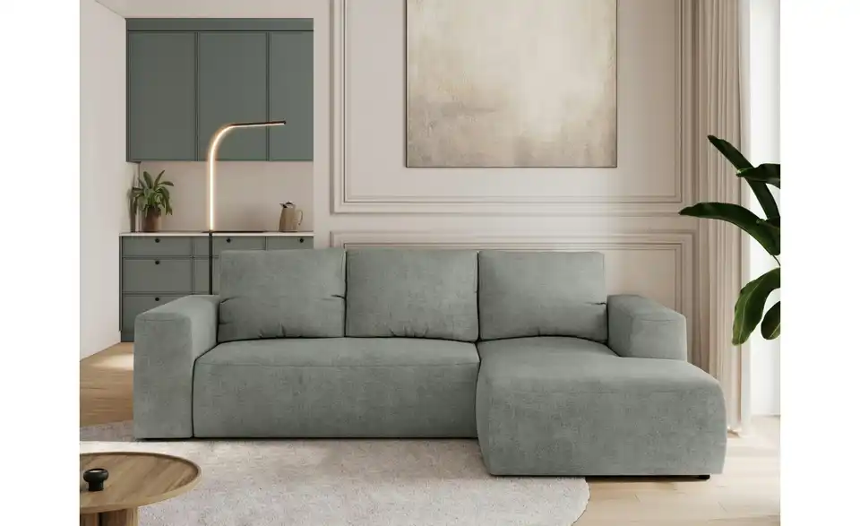 Ecksofa Grau, in Wohnsituation