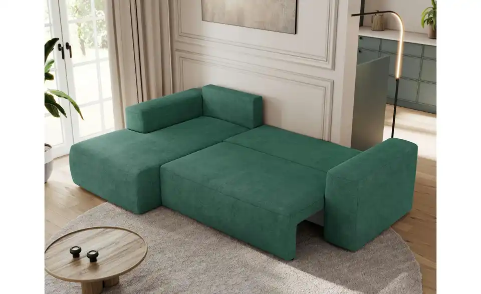 Ecksofa Grün, in Wohnsituation