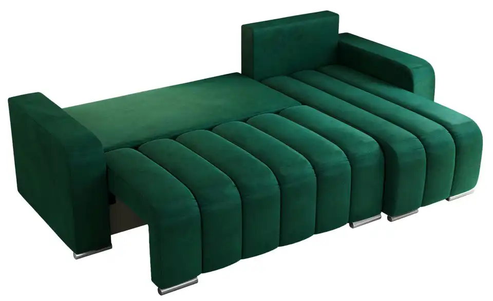 Ecksofa Dunkelgrün, Detailansicht