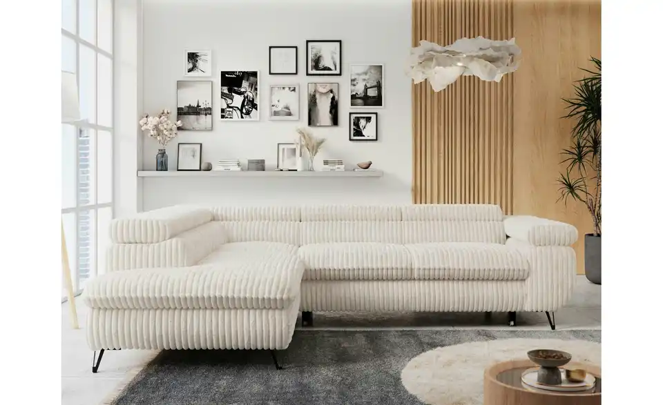 Ecksofa Beige, in Wohnsituation