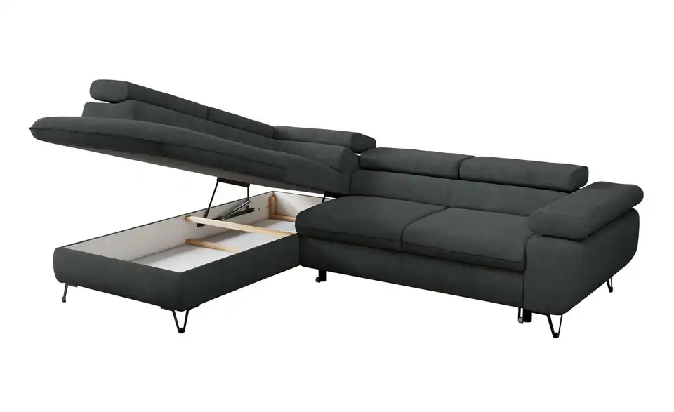 Ecksofa Dunkelgrau, Detailansicht