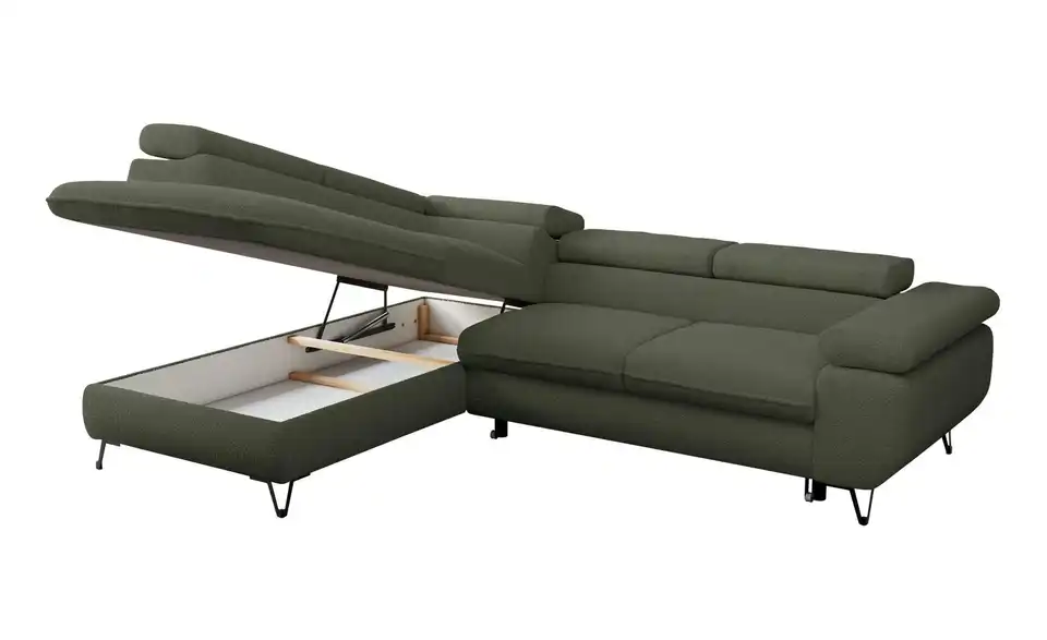 Ecksofa Grün, Detailansicht