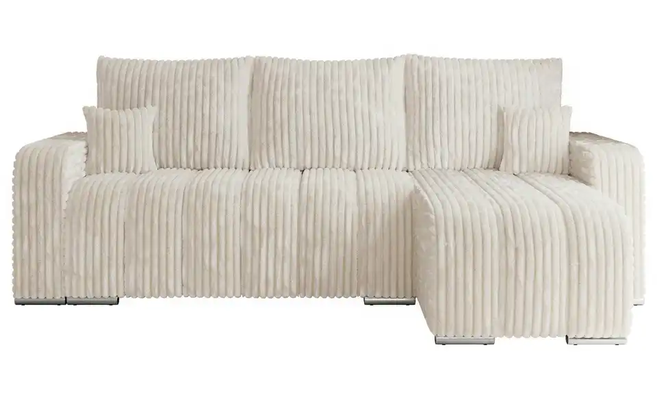 Ecksofa Beige, Frontansicht