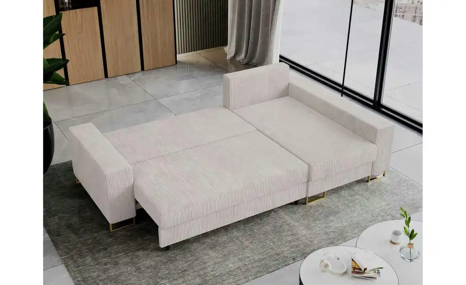 Ecksofa Weiß, in Wohnsituation