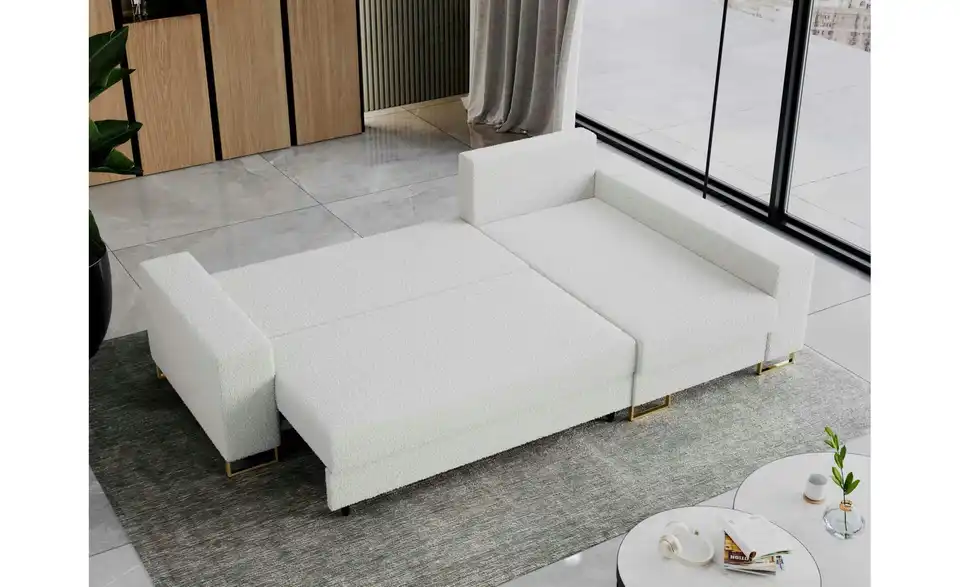 Ecksofa Weiß, in Wohnsituation