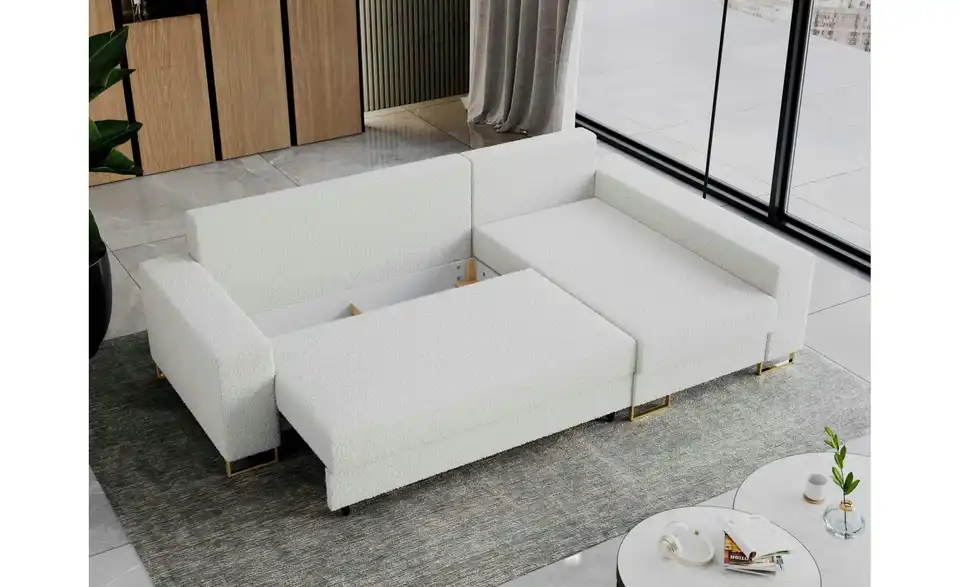 Ecksofa Weiß, Funktionsansicht