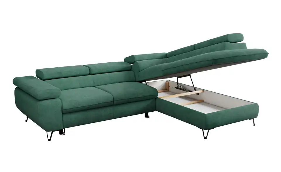 Ecksofa Grün, Detailansicht
