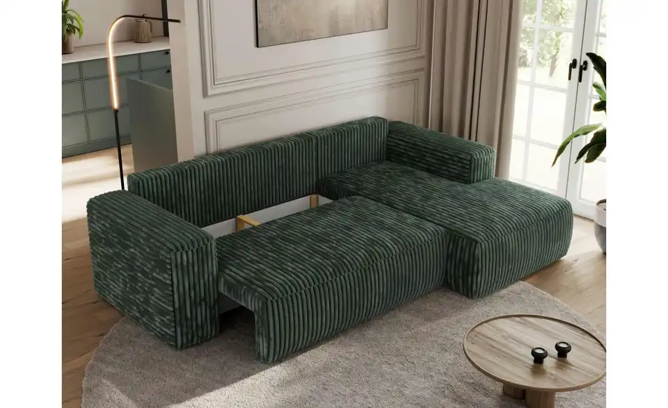 Ecksofa Grün, Funktionsansicht