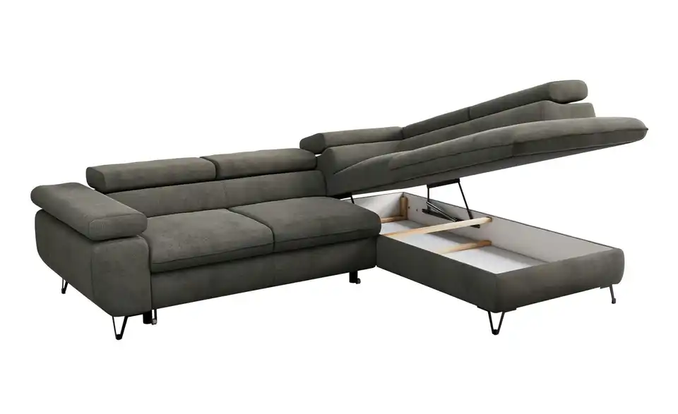 Ecksofa Dunkelgrau, Detailansicht