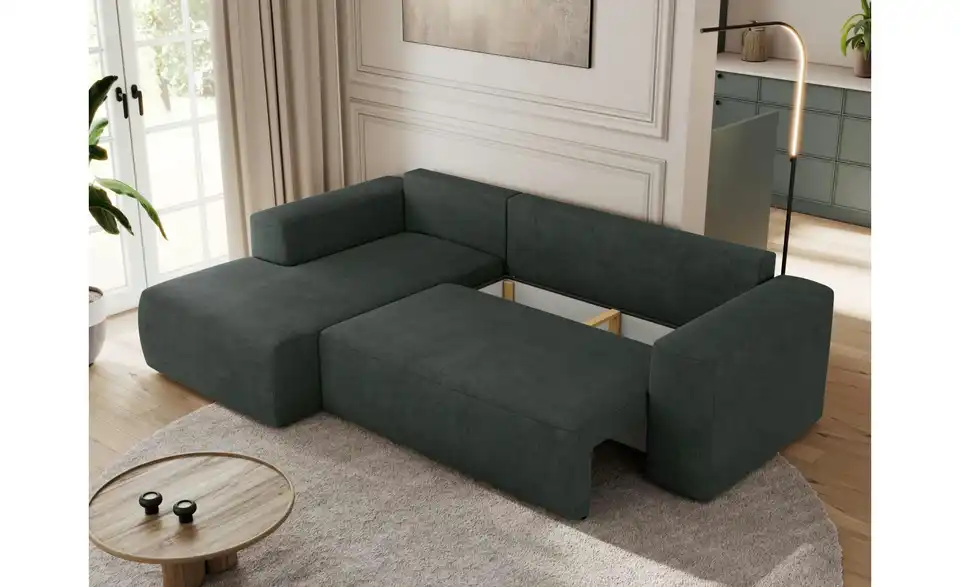 Ecksofa Dunkelgrau, Funktionsansicht