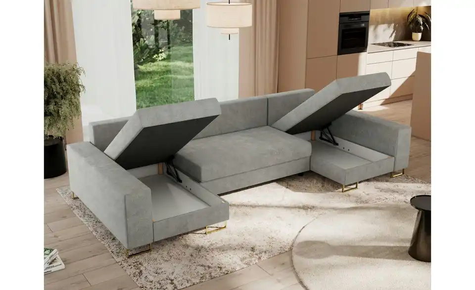 Wohnlandschaft Hellgrau, in Wohnsituation