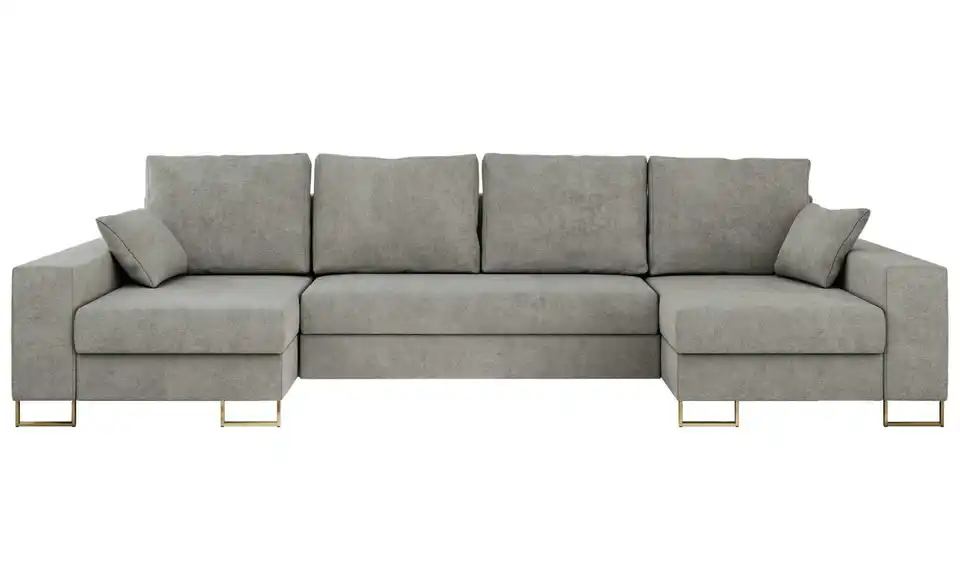 Wohnlandschaft Hellgrau, Frontansicht