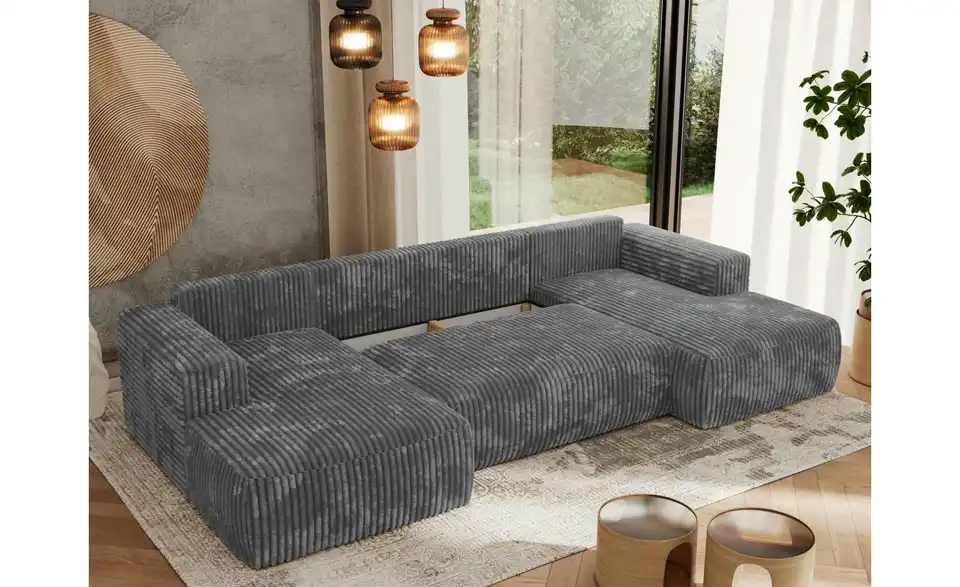 Wohnlandschaft Dunkelgrau, in Wohnsituation