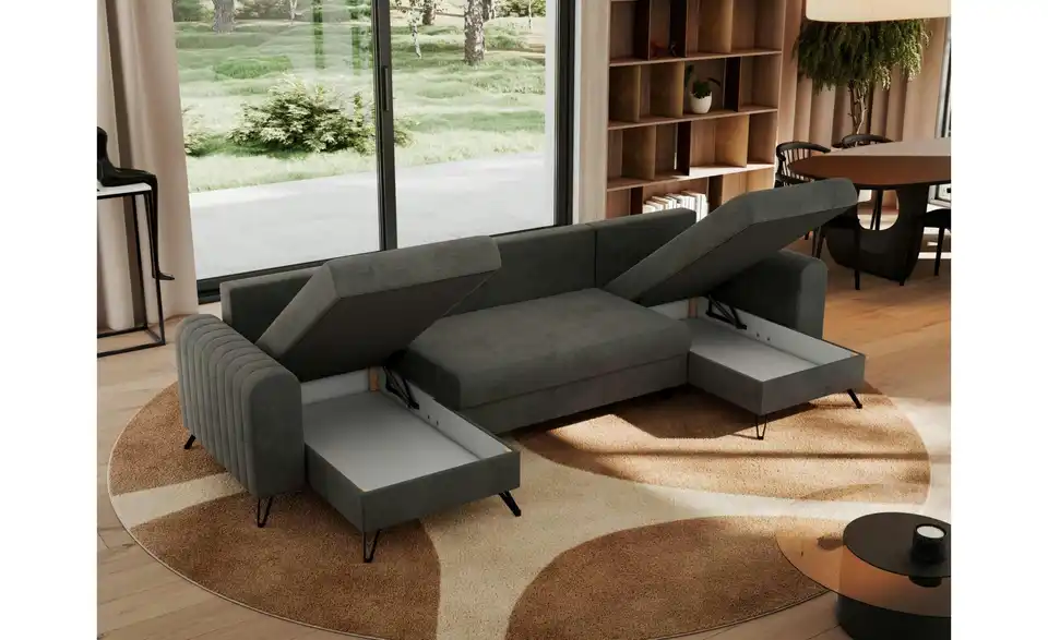 Wohnlandschaft Dunkelgrau, in Wohnsituation