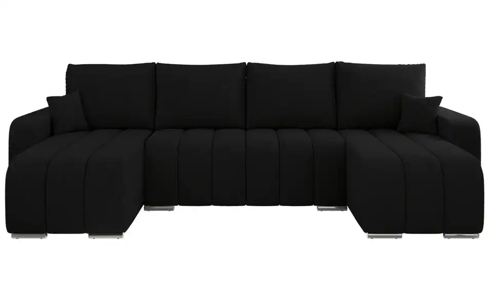 Wohnlandschaft Schwarz, Frontansicht