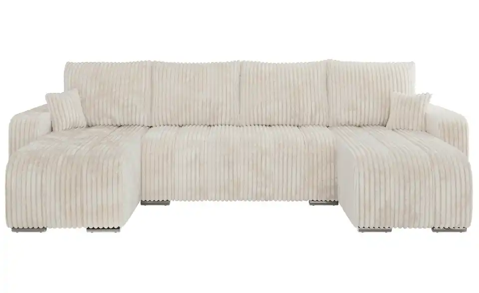 Wohnlandschaft Creme, Frontansicht