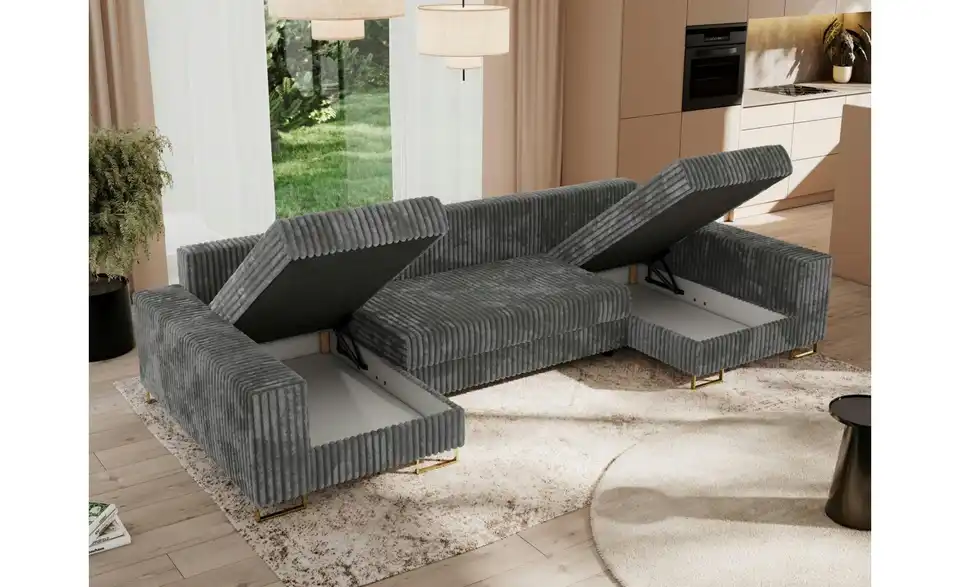 Wohnlandschaft Dorain mit Schlaffunktion, in Wohnsituation