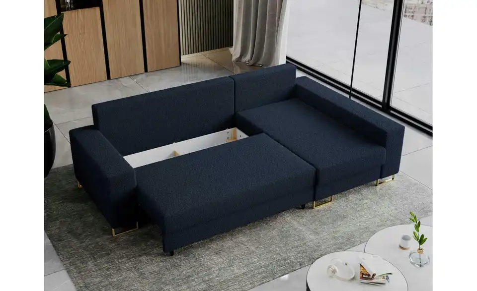 Ecksofa Dunkelblau, Funktionsansicht