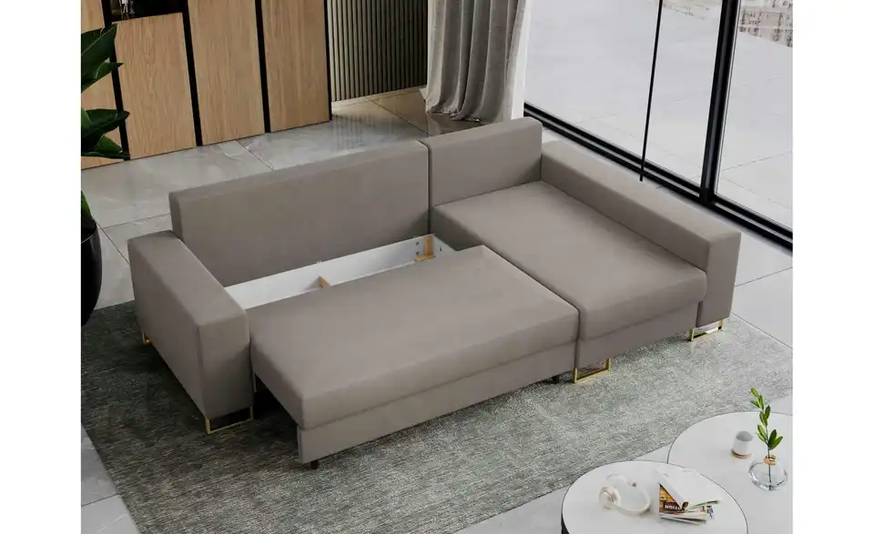 Ecksofa Hellbraun, Funktionsansicht