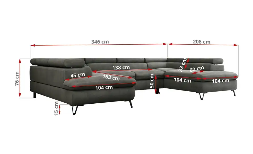 Wohnlandschaft Peter, Bemaßung