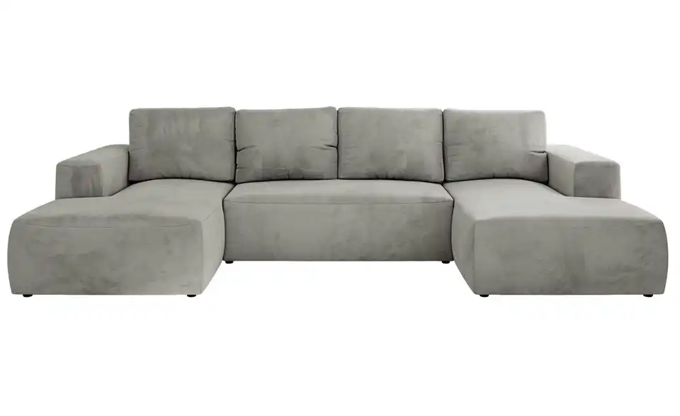 Wohnlandschaft Hellgrau, Frontansicht