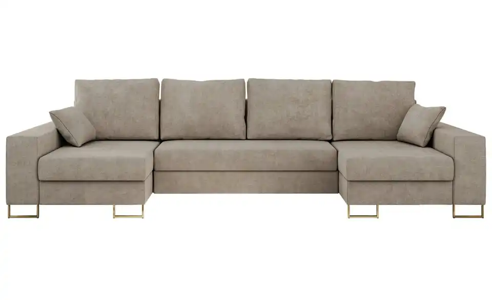 Wohnlandschaft Beige, Frontansicht