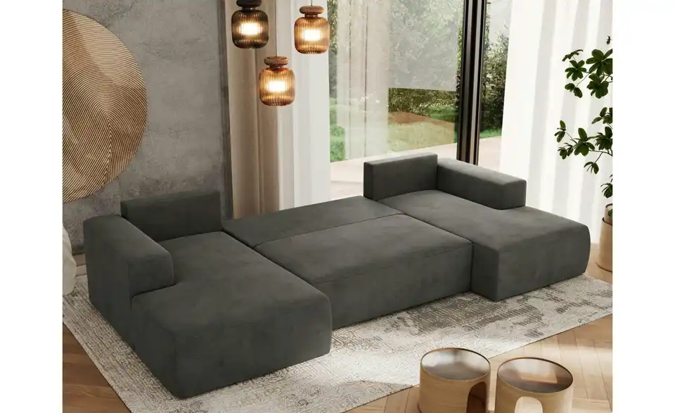 Wohnlandschaft Dunkelgrau, Funktionsansicht