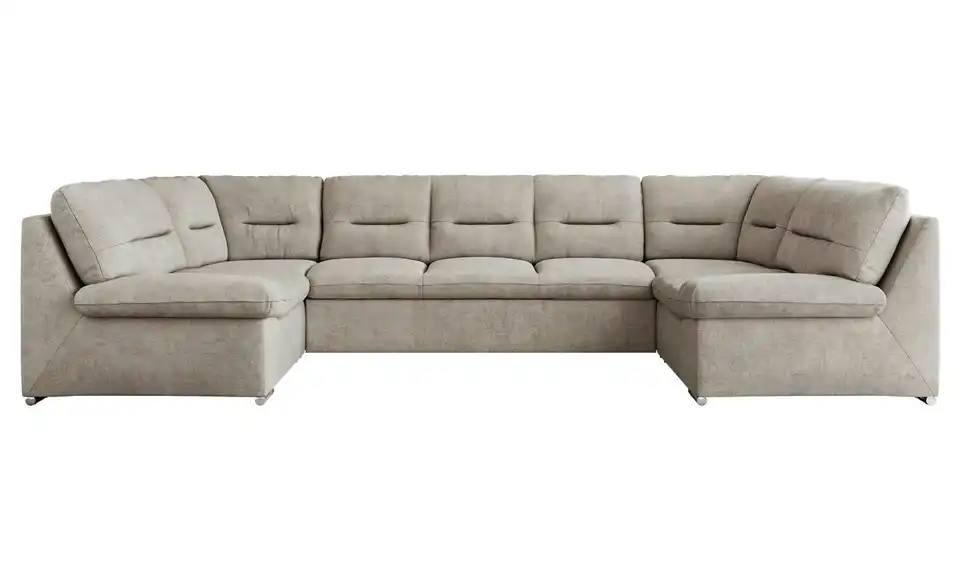 Wohnlandschaft Hellgrau, Frontansicht