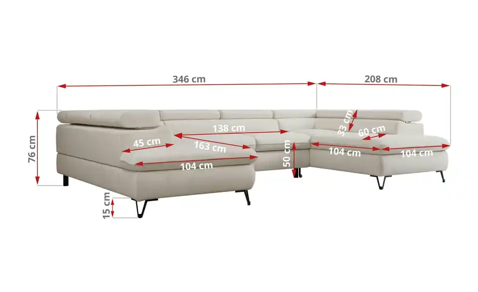 Wohnlandschaft Peter, Bemaßung
