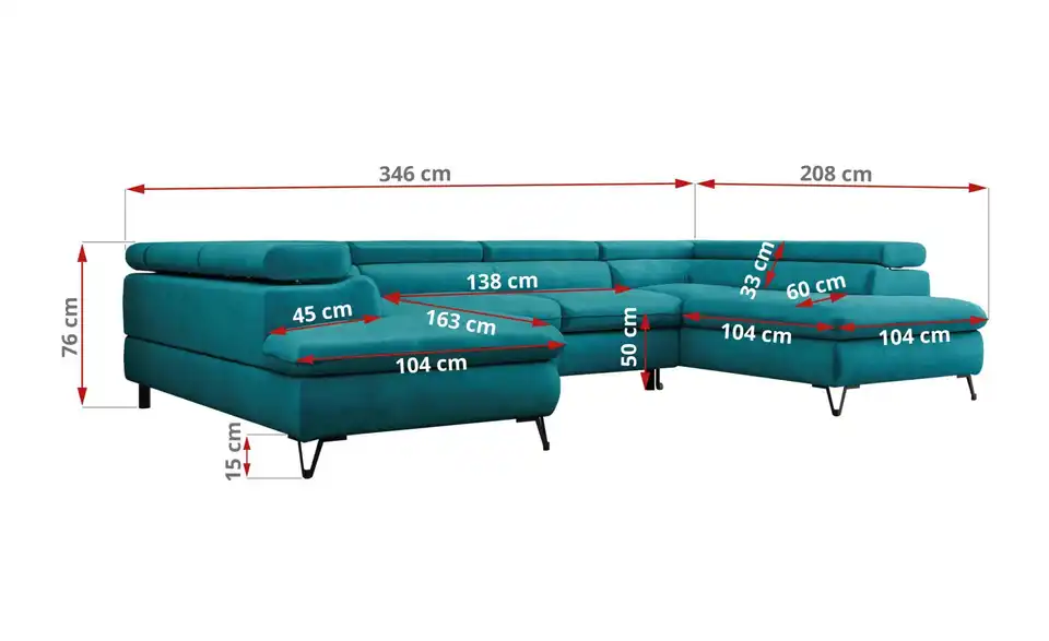 Wohnlandschaft Peter, Bemaßung