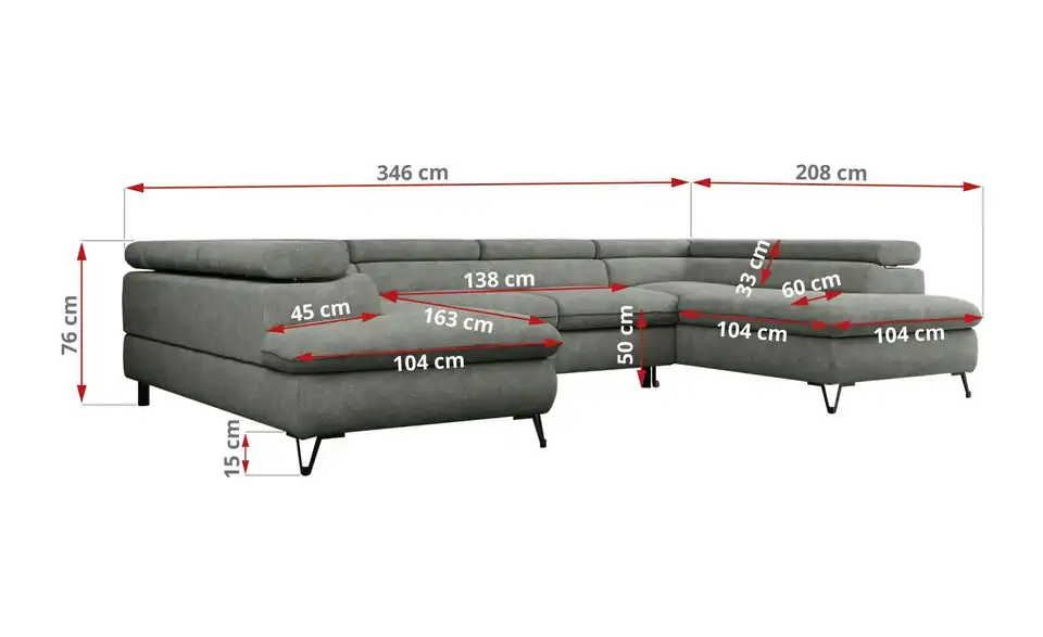 Wohnlandschaft Peter, Bemaßung