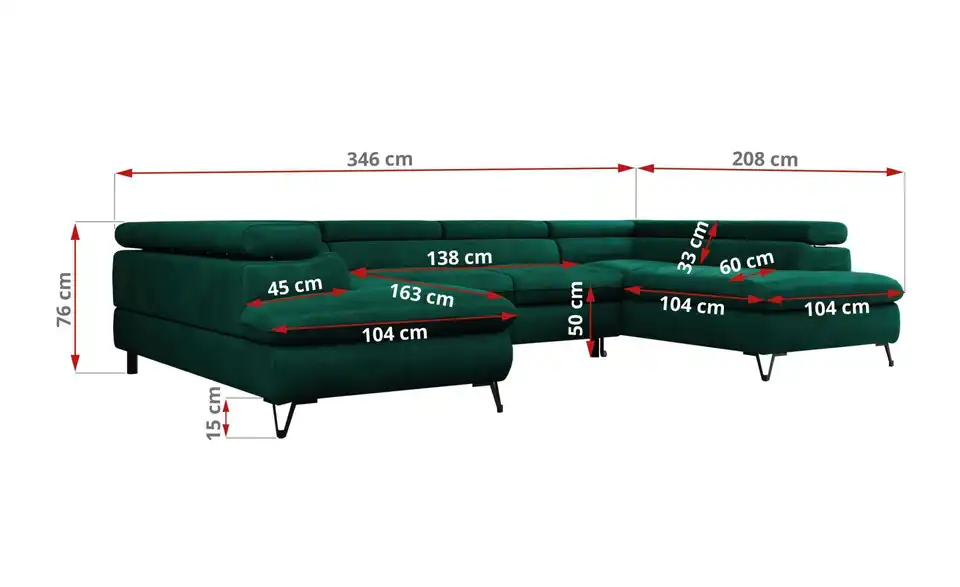 Wohnlandschaft Peter, Bemaßung