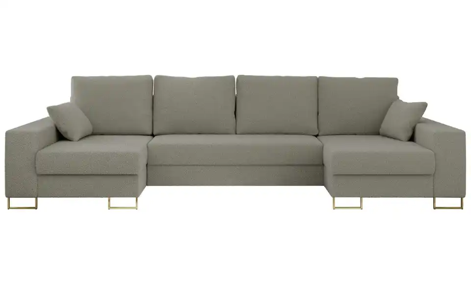 Wohnlandschaft Hellgrau, Frontansicht