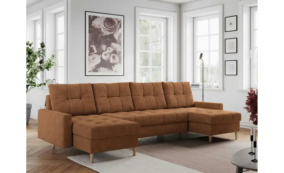 Wohnlandschaft Astra mit Schlaffunktion, in Wohnsituation