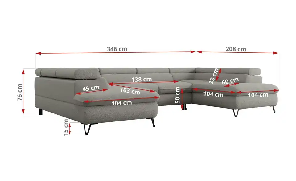 Wohnlandschaft Peter, Bemaßung