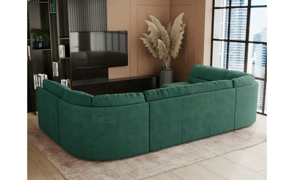 Wohnlandschaft Hellgrau, Rückansicht