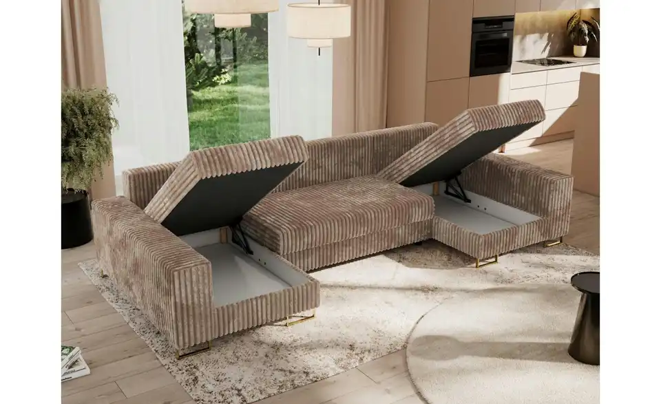 Wohnlandschaft Dorain mit Schlaffunktion, in Wohnsituation