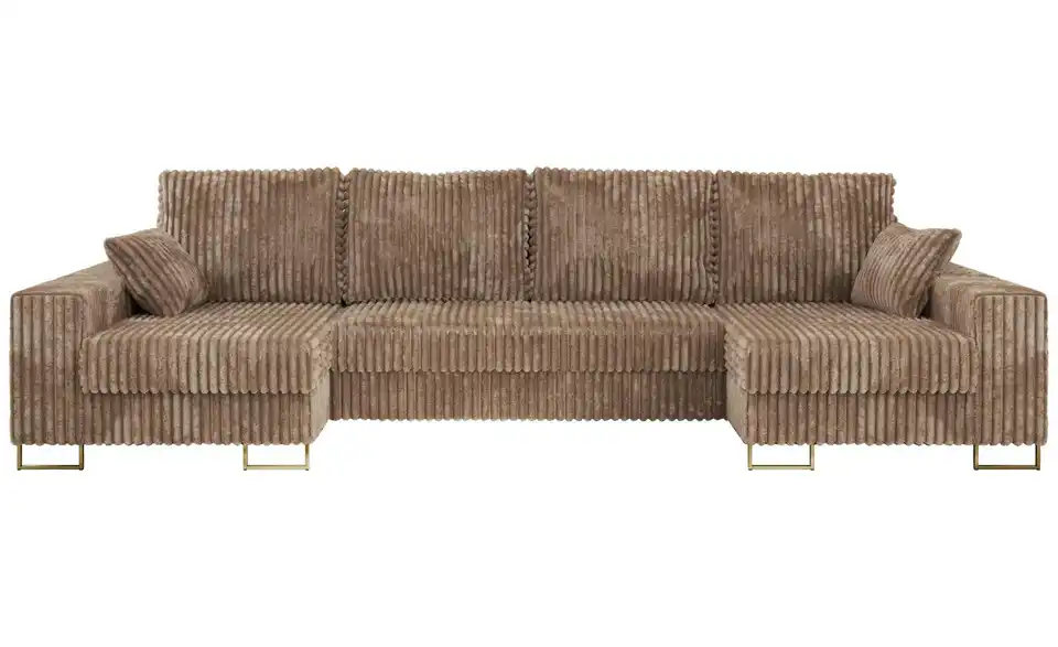 Wohnlandschaft Dorain mit Schlaffunktion, Frontansicht