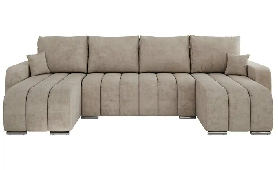 Wohnlandschaft Beige, Frontansicht