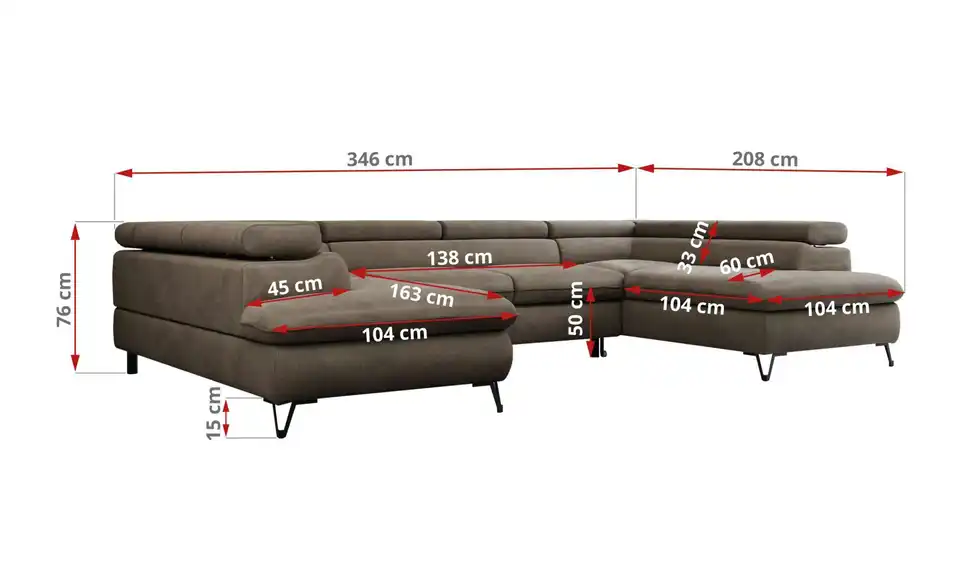 Wohnlandschaft Peter, Bemaßung
