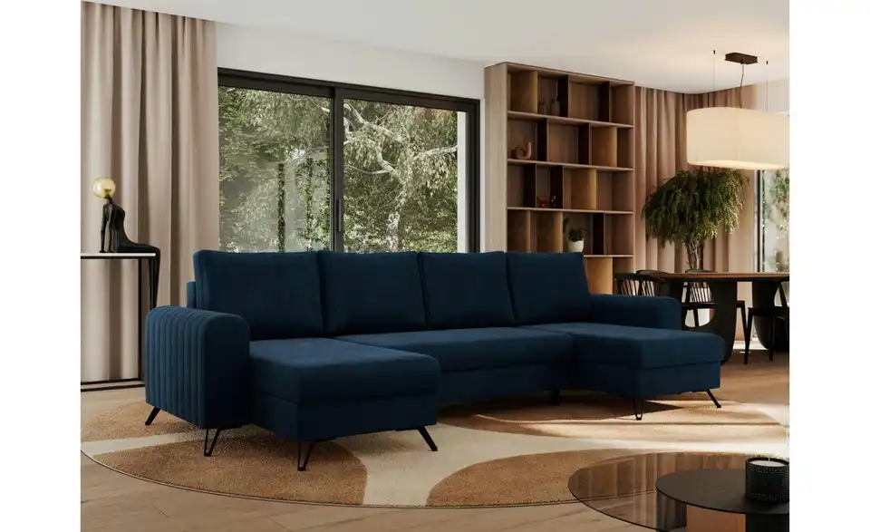 Wohnlandschaft Dunkelblau, in Wohnsituation