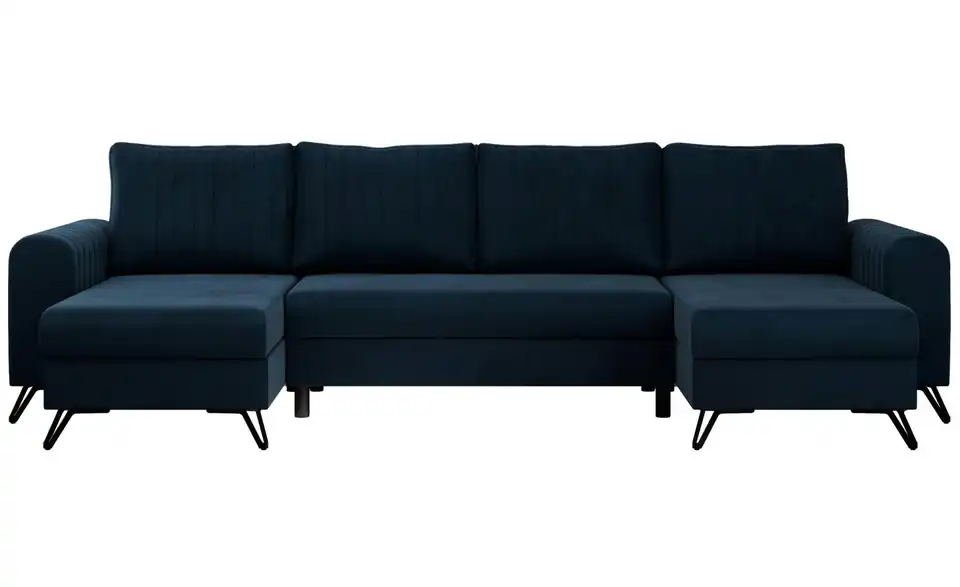 Wohnlandschaft Dunkelblau, Frontansicht