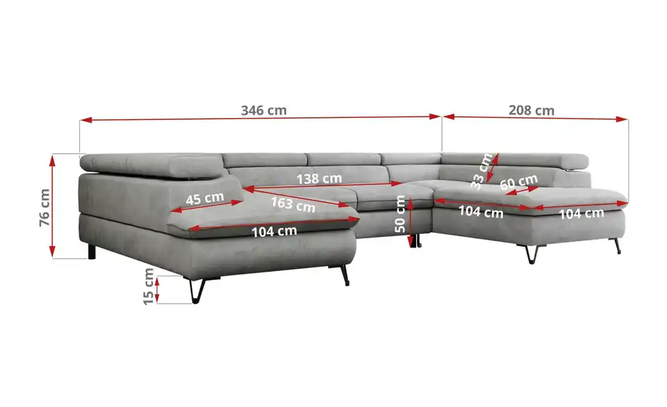Wohnlandschaft Peter, Bemaßung