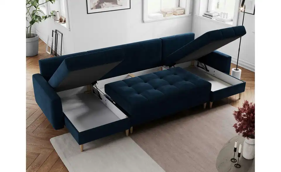 Wohnlandschaft Astra mit Schlaffunktion, Funktionsansicht