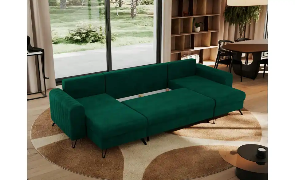 Wohnlandschaft Dunkelgrün, Funktionsansicht