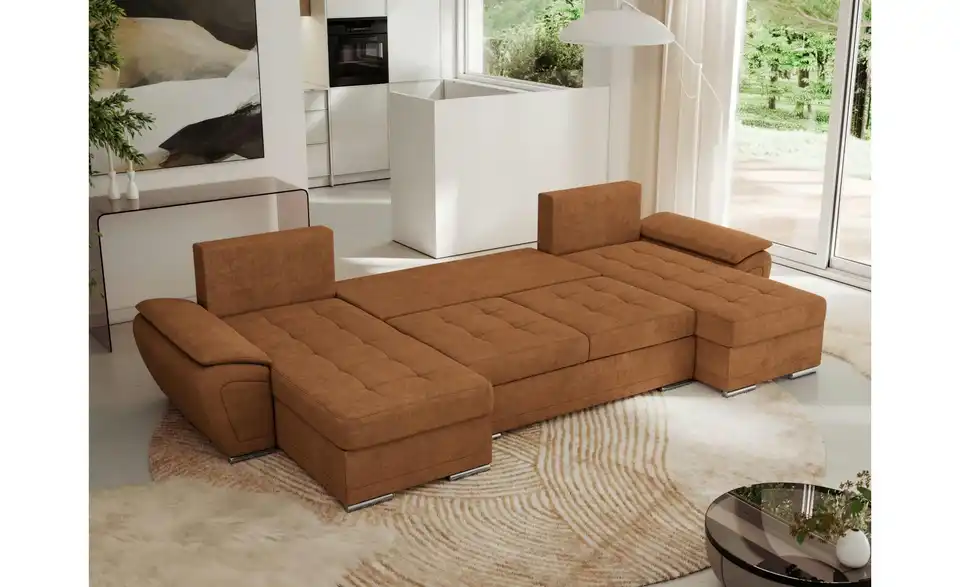 Wohnlandschaft Umbria mit Schlaffunktion, Funktionsansicht