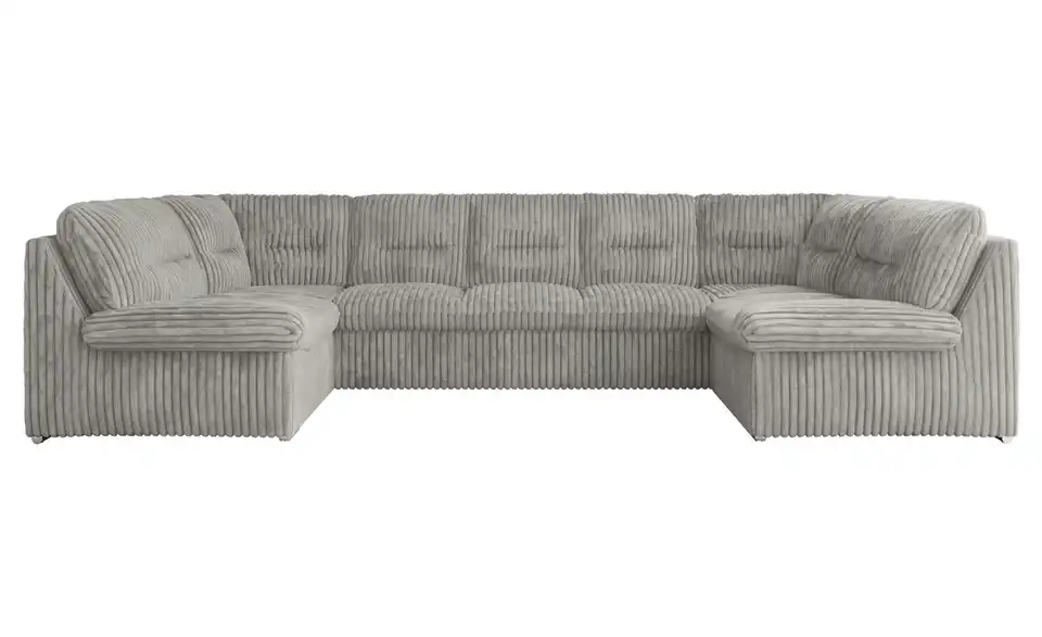 Wohnlandschaft Hellgrau, Frontansicht